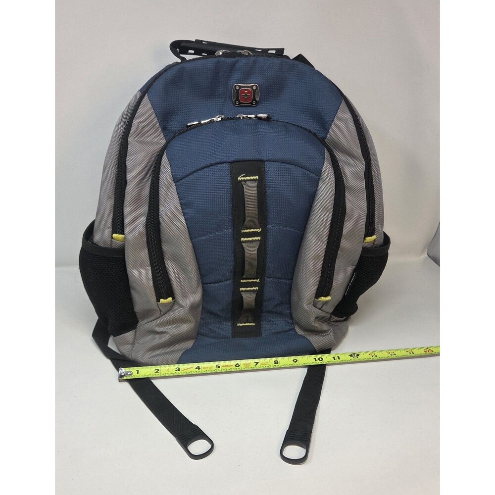 SwissGear Wenger Skyscraper Laptop Backpack Navy Blue Gray Multi Pocket 600726